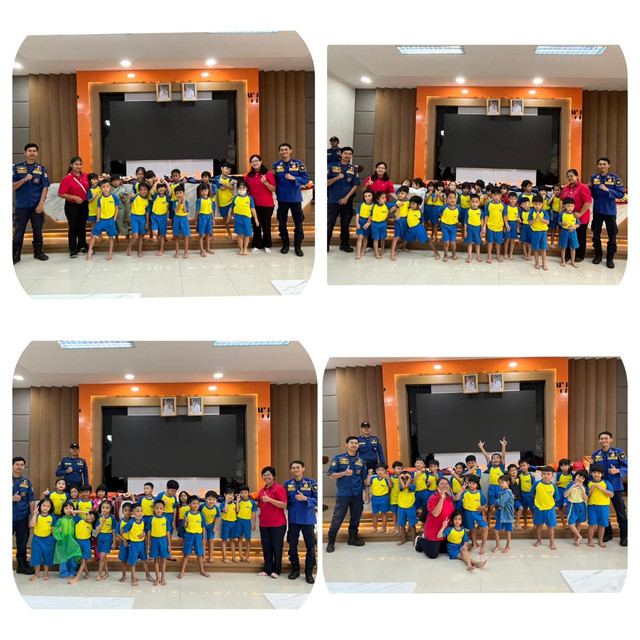 Keseruan Anak-anak TK Strada Yos Sudarso Melaksanakan Kegiatan Field Trip ke BPBD Kabupaten Tangerang.
