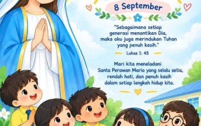 MENELADANI BUNDA MARIA, ANAK-ANAK TK STRADA YOS SUDARSO MERAYAKAN HARI LAHIR SANTA PERAWAN MARIA