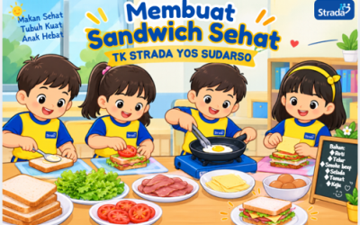 Serunya Membuat Sandwich Sehat, Anak-anak TK Strada Yos Sudarso Belajar Hidup Sehat Sejak Dini